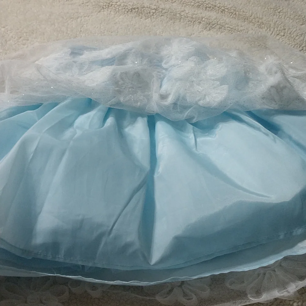 Nannette Baby Dress Beautiful Baby Blue Size 12 Months - Picture 7 of 10